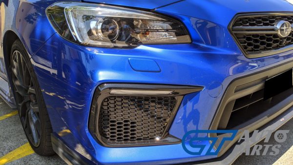 CTAUTO LED DRL Sequential Turn Signal Fog Light Bezel for 18-21 Subaru WRX STI VA