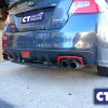 STI Style Black Red Exhaust Cover Heat Surround For 14-19 Subaru WRX STI V1-10869