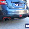 STI Style Black Red Exhaust Cover Heat Surround For 14-19 Subaru WRX STI V1-10871