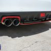 STI Style Black Red Exhaust Cover Heat Surround For 14-19 Subaru WRX STI V1-10874