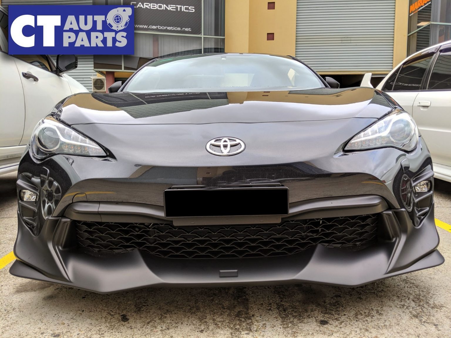 TRD V2 Style ABS Plastic Front Bumper Lip For MY1719 Toyota 86 GT GTS