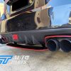 STI Style Black Red Exhaust Cover Heat Surround For 14-19 Subaru WRX STI V1-0