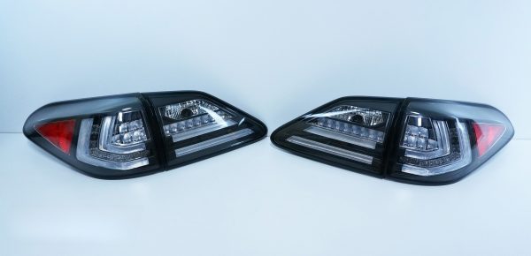 Black 3D LED Sequential Indicators Tail lights for 09-15 Lexus RX270 RX350 RH450H taillights
