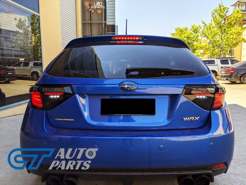 Black Edition 3D Dynamic Indicator LED Tail light for 08-13 Subaru Impreza WRX RS STI -12294