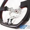 CARBON Fibre LEATHER Steering Wheel Red Line+Stitching for 12-16 TOYOTA 86 Subaru BRZ-12680