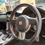 CARBON Fibre LEATHER Steering Wheel Red Line+Stitching for 12-16 TOYOTA 86 Subaru BRZ-12671