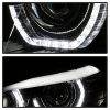 Black 3D Dual LED DRL Projector Head Lights for 07-10 BMW X5 E70 Pre LCI -11294