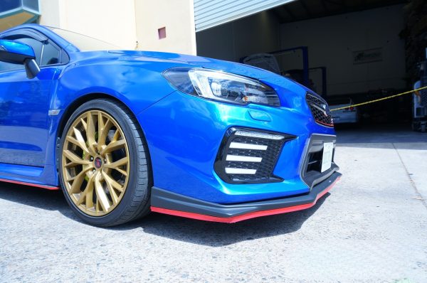 Black with Clear 3D DRL Dynamic Signal Fog light Bezel for 18-21 Subaru WRX STI V1 Spec R