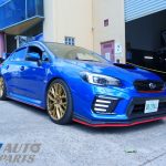 Gloss Black CLEAR 3D DRL Dynamic Signal Front Fog Light Bezels for MY18+ Subaru WRX/STI -11345