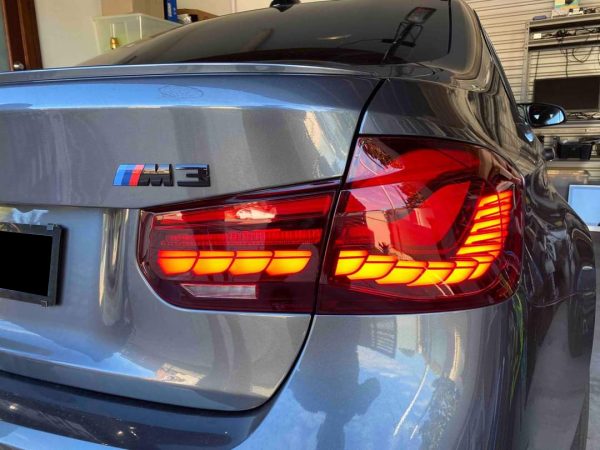 Clear Red 3D OLED Sequential Tail Lights For 2012-2018 BMW F30 F35 F80 M3 taillights