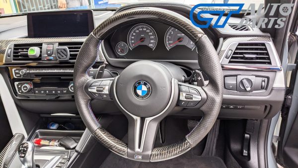 M Performance Style Carbon Leather Steering Wheel for 12-19 BMW M3 M4 F80 F82 Competition