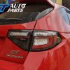 Black (Red Bar) LED Tail light Dynamic Signal for 08-13 Subaru Impreza WRX RS STI -12343