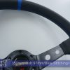 350mm Steering Wheel Leather Blue Stitching 97mm DEEP Dish -11787