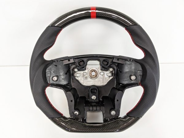 Carbon Fibre Leather Steering Wheel Red Line+Stitching for 2015-2021 Ford Ranger PX2 PX3 WildTrack