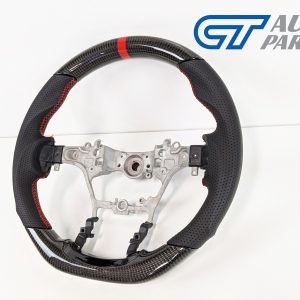 Carbon Fibre LEATHER Steering Wheel Red Line+Stitching for 2015-2019 TOYOTA HILUX REVO SR-0