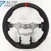 Carbon Fibre LEATHER Steering Wheel Red Line+Stitching for 2015-2019 TOYOTA HILUX REVO SR-12636