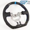 CARBON Fibre LEATHER Steering Wheel Blue Line+Stitching for 12-16 TOYOTA 86 Subaru BRZ-0