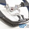 CARBON Fibre LEATHER Steering Wheel Blue Line+Stitching for 12-16 TOYOTA 86 Subaru BRZ-12697