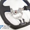 CARBON Fibre LEATHER Steering Wheel Blue Line+Stitching for 12-16 TOYOTA 86 Subaru BRZ-12704