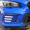 WR.BLUE SMOKED 3D DRL Dynamic Signal Front Fog Light Bezels for MY18+ Subaru WRX/STI -13466