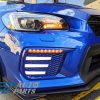 WR.BLUE SMOKED 3D DRL Dynamic Signal Front Fog Light Bezels for MY18+ Subaru WRX/STI -13470