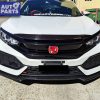 Carbon Style Front Bumper Lip Diffuser For 2016-2018 Honda FK Civic Hatch Sedan-13937