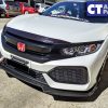 Carbon Style Front Bumper Lip Diffuser For 2016-2018 Honda FK Civic Hatch Sedan-13942