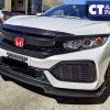 Carbon Style Front Bumper Lip Diffuser For 2016-2018 Honda FK Civic Hatch Sedan-13943