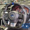 Carbon Fibre LEATHER Steering Wheel BLUE Line BLUE Stitching for 2014-2020 SUBARU WRX / STI / LEVORG-14642