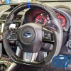 Carbon Fibre LEATHER Steering Wheel BLUE Line BLUE Stitching for 2014-2020 SUBARU WRX / STI / LEVORG-0