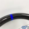 Carbon Fibre LEATHER Steering Wheel BLUE Line BLUE Stitching for 2014-2020 SUBARU WRX / STI / LEVORG-13921
