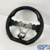 Carbon Fibre LEATHER Steering Wheel BLUE Line BLUE Stitching for 2014-2020 SUBARU WRX / STI / LEVORG-13922