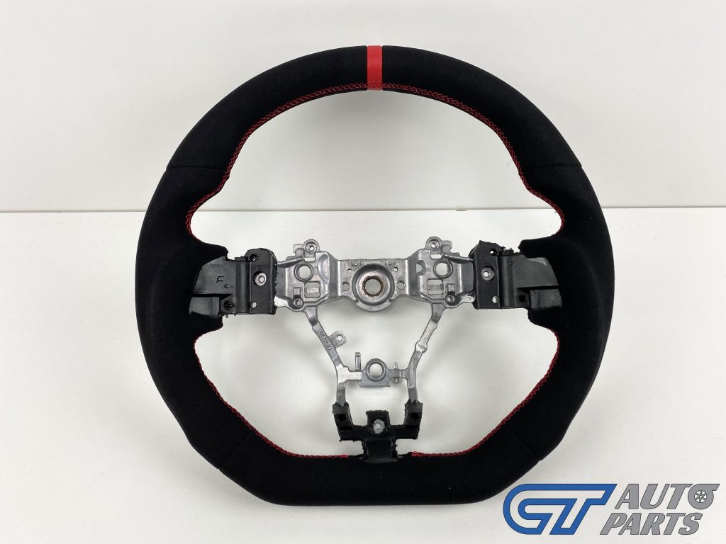 Alcantara Steering Wheel (Red Line / Red Stitching) for MY15-MY20 Subaru WRX/STI LEVORG for DANIEL -13838