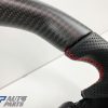 Matte Carbon Fibre LEATHER Steering Wheel Red Line+Stitching for 2014-2020 SUBARU WRX / STI / LEVORG-13872