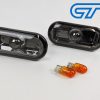 Black Side Indicators Repeaters Pair Set With Bulbs for 04-08 Ford Focus XR5 ZETEC-14153