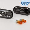Black Side Indicators Repeaters Pair Set With Bulbs for 04-08 Ford Focus XR5 ZETEC-0