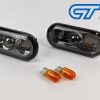 Black Side Indicators Repeaters Pair Set With Bulbs for 04-08 Ford Focus XR5 ZETEC-14154