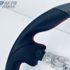 Nissan 370Z 2008+ Matte Carbon Fibre Leather Steering wheel RED Stitching / Red Centre Line-14996