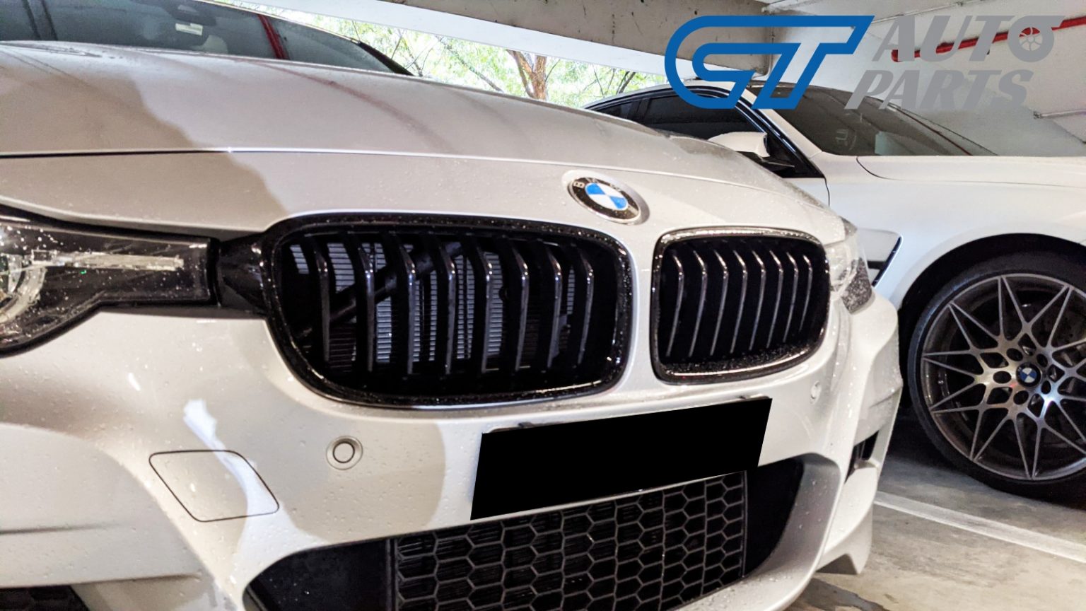 M Sport Style Gloss Black Front Bumper Bar Grille Grill for BMW 3