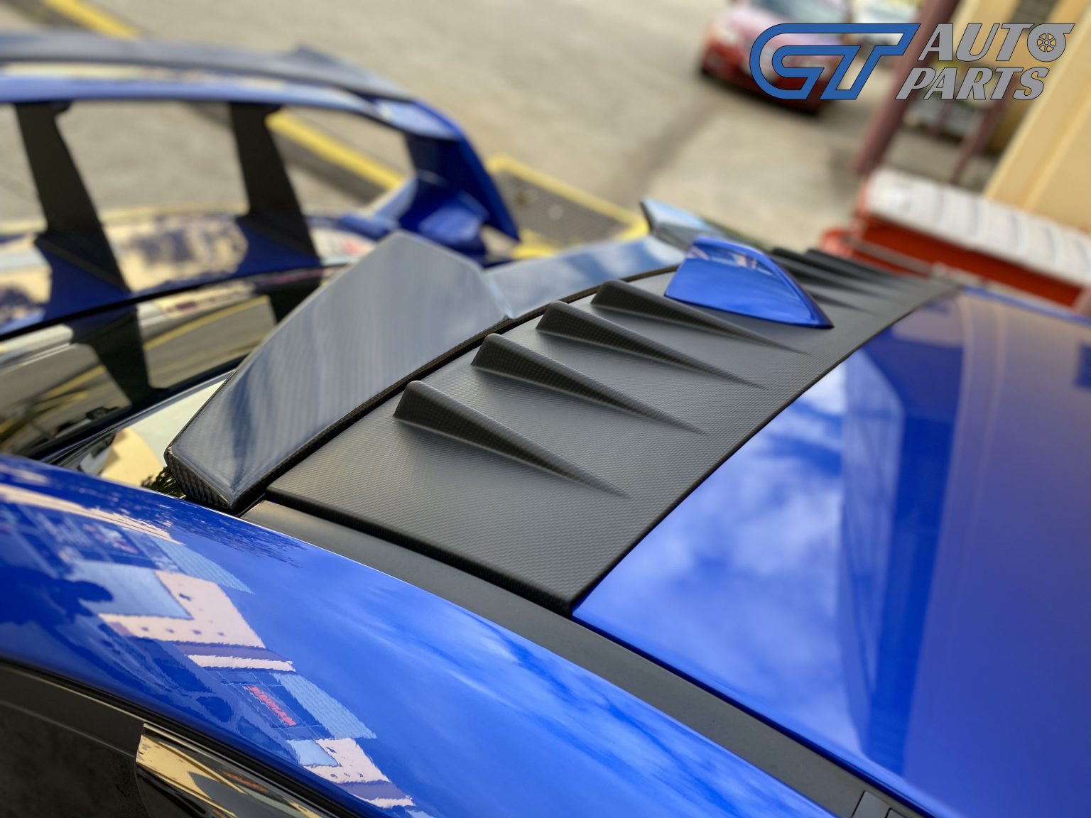 CARBON Fibre V2 Rear Window Visor Spoiler for 1520 Subaru WRX STI V1