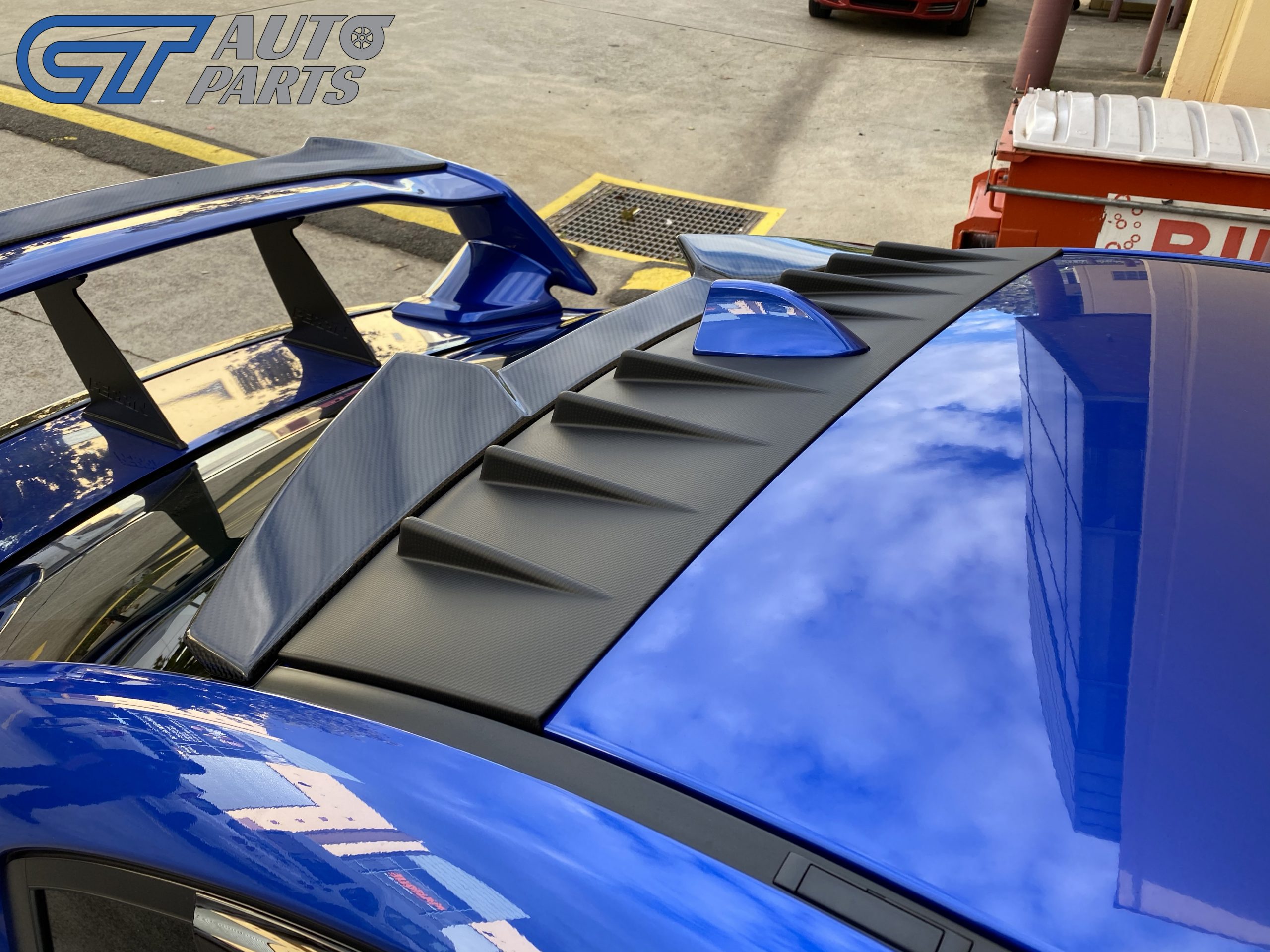 CTAUTO Carbon V2 Rear Window Visor Spoiler for 1521 Subaru WRX STI V1 Spec R CT AutoParts