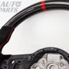 Carbon Fibre Alcantara Steering Wheel Red Stitching for VW GOLF 7 R GTI -15049