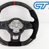 Carbon Fibre Alcantara Steering Wheel Red Stitching for VW GOLF 7 R GTI -15052