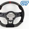 Carbon Fibre Alcantara Steering Wheel Red Stitching for VW GOLF 7 R GTI -15054