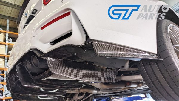 PSM Style Carbon CF Rear Diffuser 4pcs for 2014-2019 BMW M3 M4 F80 F82 F83