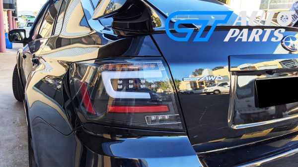 Black LED Taillights Dynamic Signal for 08-13 Subaru Impreza WRX STI G3 4D tail lights