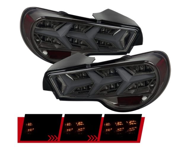 Smoke Lambo Style LED Taillights for 12-21 Toyota 86 Subaru BRZ ZN6 tail lights