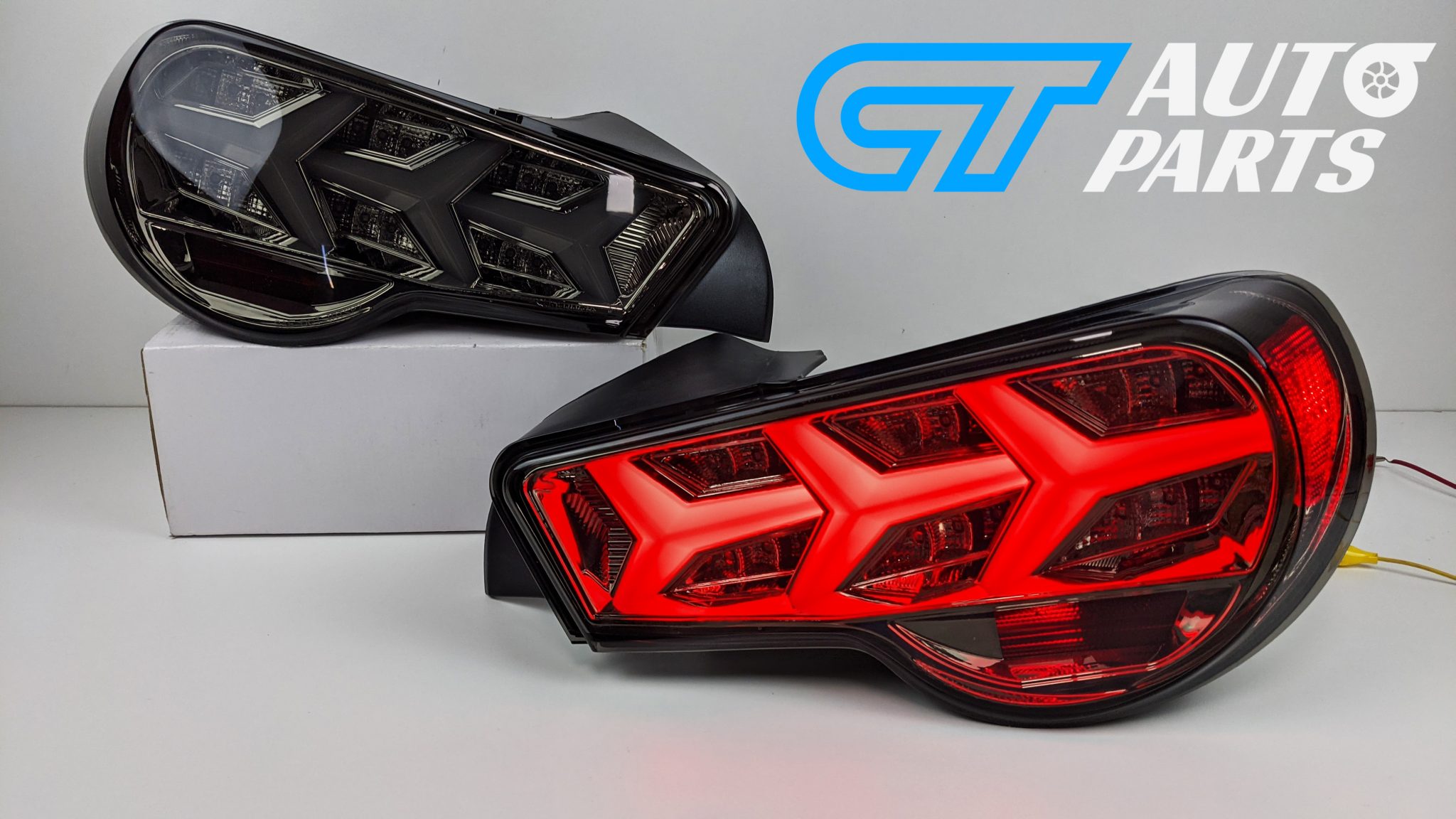 Smoked Lambo Style LED Dynamic Indicator Tail lights for 1221 Toyota