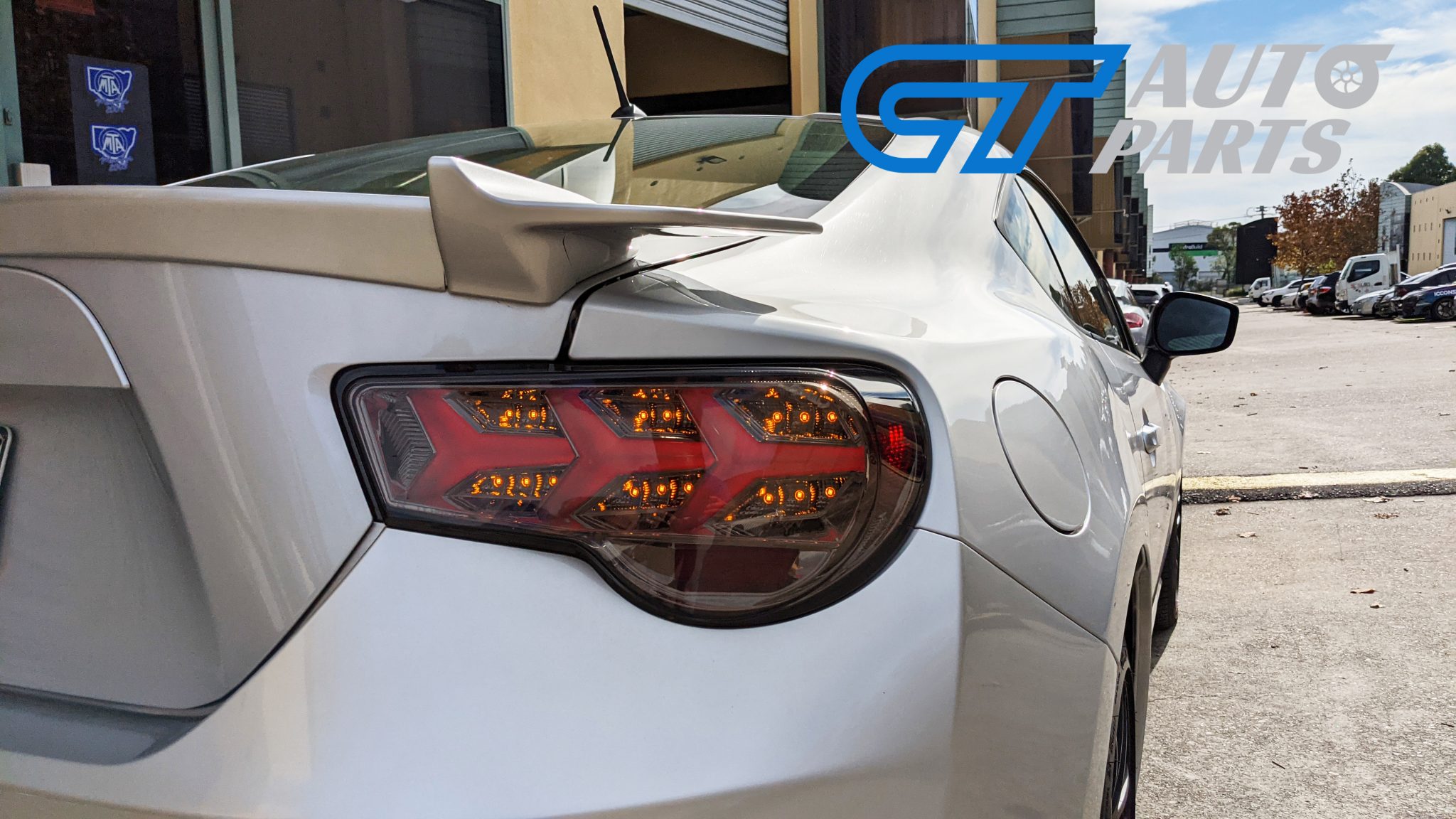 Smoked Lambo Style LED Dynamic Indicator Tail lights for 1221 Toyota