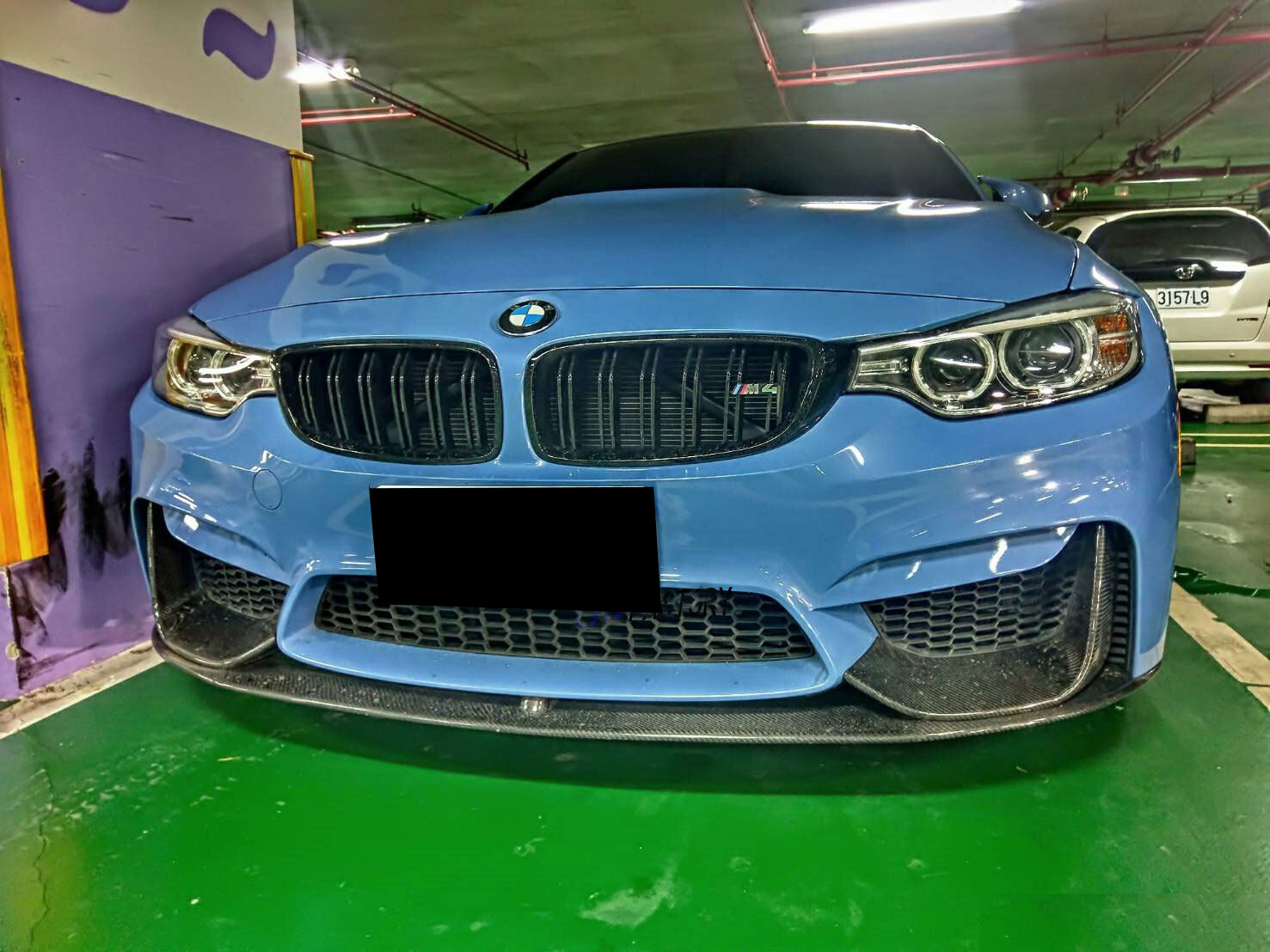 M Performance Style Carbon Front Lip / Carbon Splitters for 1419 BMW